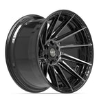 4PLAY 4P42 22x12 6x135 + 6x139.7 -44et Gloss Black Brushed with Tinted Clear Wheel - View 3