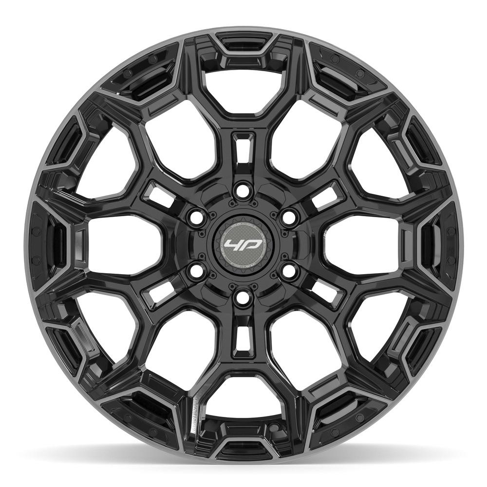 4PLAY 4P43 20x10 6x135 + 6x139.7 -18et Gloss Black Brushed with Tinted Clear Wheel - View 2