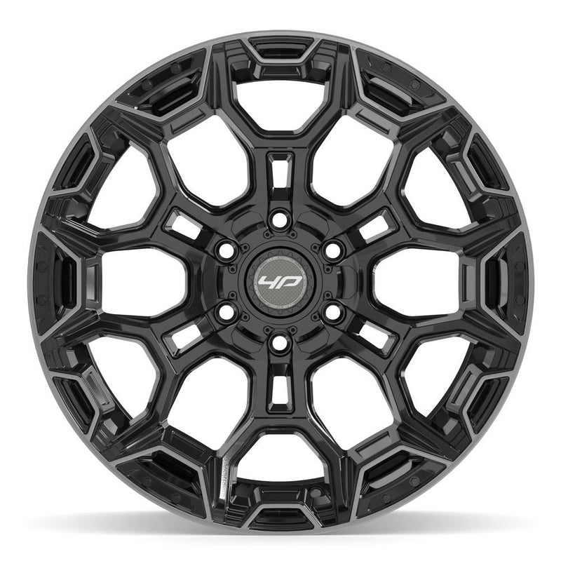 4PLAY 4P43 20x10 6x135 + 6x139.7 -18et Gloss Black Brushed with Tinted Clear Wheel - View 2