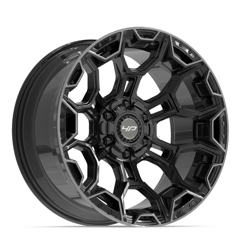 4PLAY 4P43 20x10 6x135 + 6x139.7 -18et Gloss Black Brushed with Tinted Clear Wheel