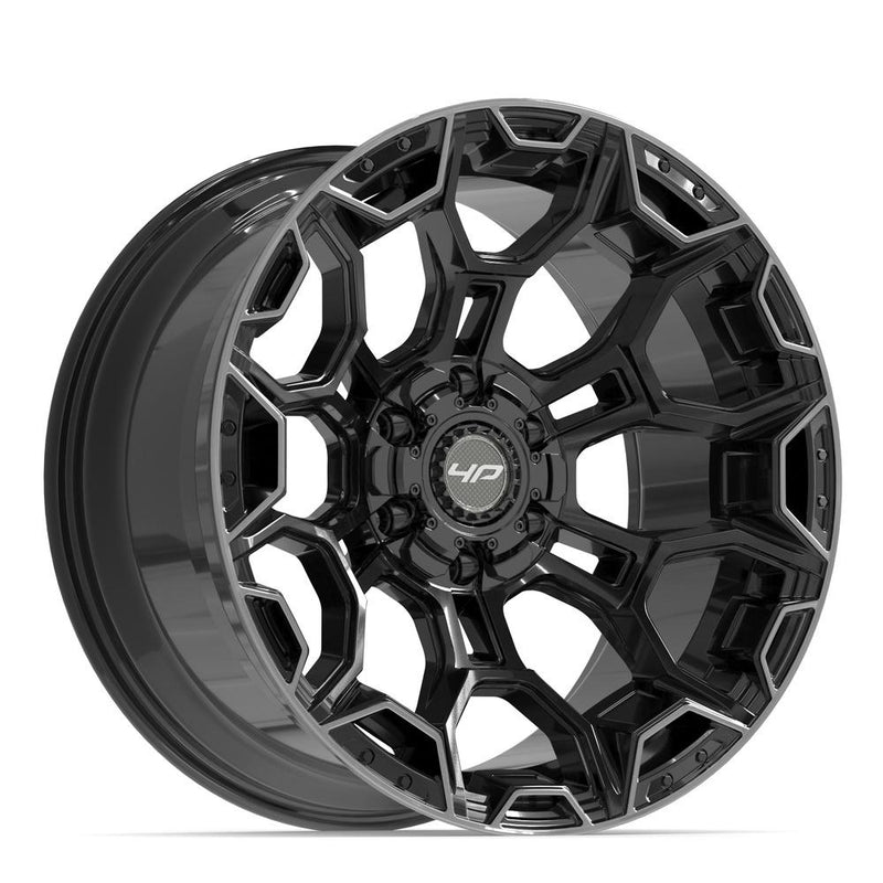 4PLAY 4P43 20x10 6x135 + 6x139.7 -18et Gloss Black Brushed with Tinted Clear Wheel
