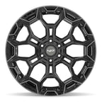 4PLAY 4P43 22x10 6x135 + 6x139.7 -18et Gloss Black Brushed with Tinted Clear Wheel - View 2