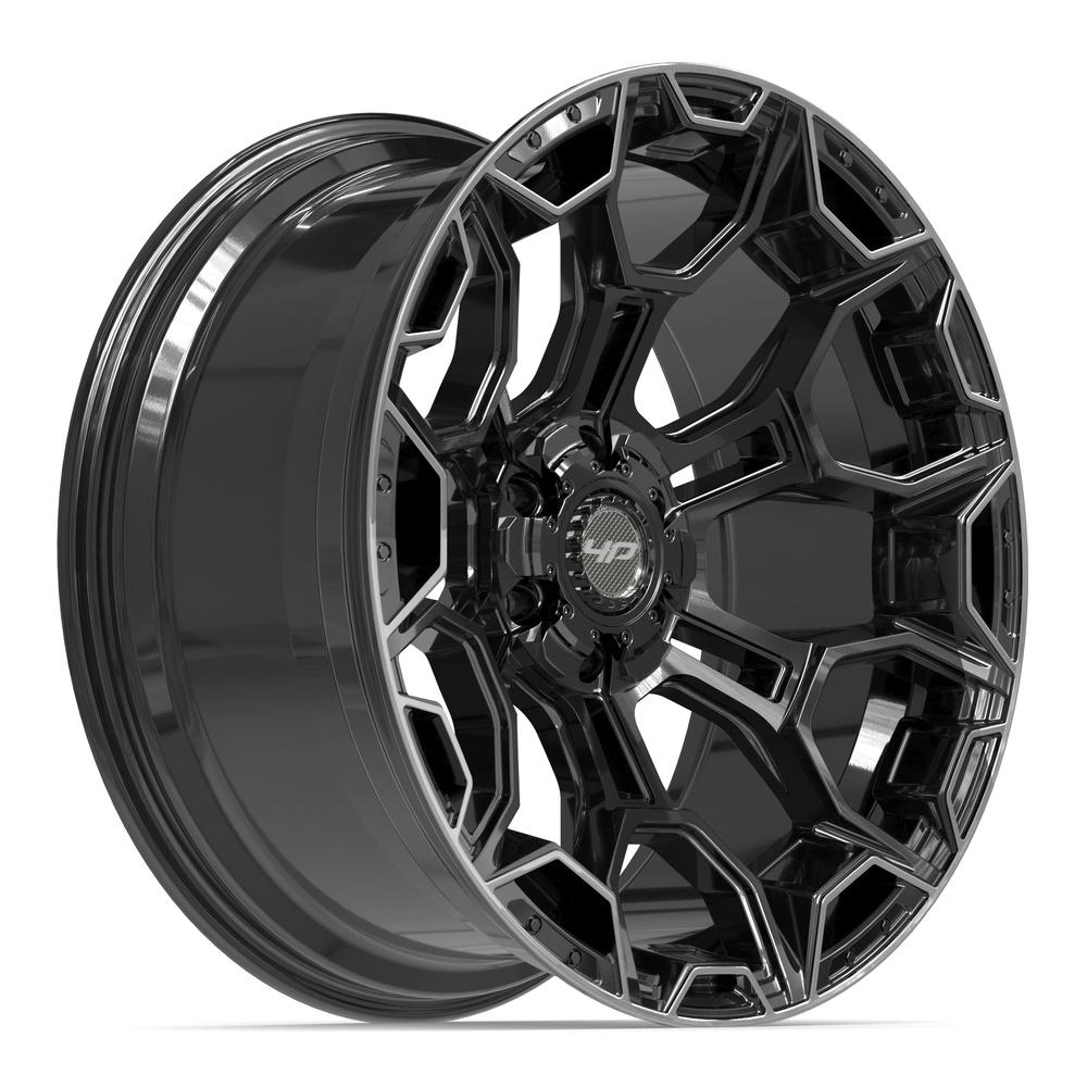 4PLAY 4P43 22x10 6x135 + 6x139.7 -18et Gloss Black Brushed with Tinted Clear Wheel - View 3