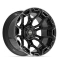 4PLAY 4P43 22x12 6x135 + 6x139.7 -44et Gloss Black Brushed with Tinted Clear Wheel