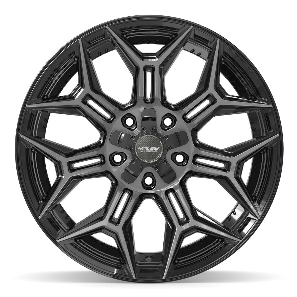 4PLAY 4P44 20x10 5x127 + 5x139.7 -18et Gloss Black Brushed with Tinted Clear Wheel - View 2