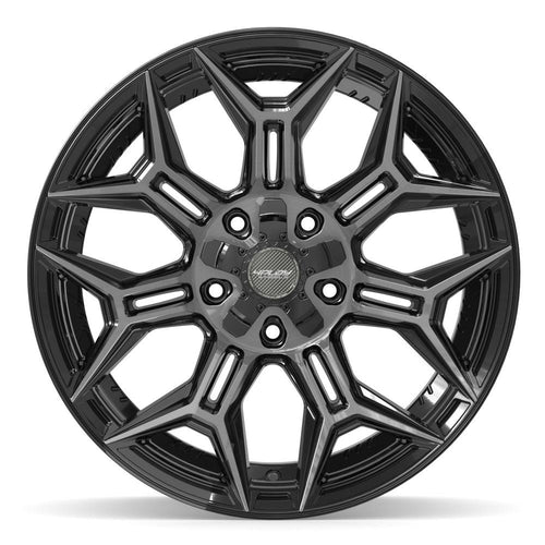 4PLAY 4P44 20x10 5x127 + 5x139.7 -18et Gloss Black Brushed with Tinted Clear Wheel - View 2