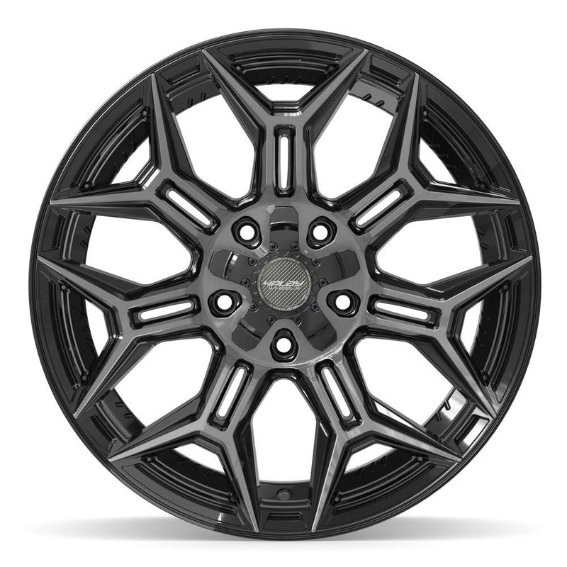 4PLAY 4P44 20x10 5x127 + 5x139.7 -18et Gloss Black Brushed with Tinted Clear Wheel - View 2