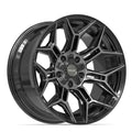 4PLAY 4P44 20x10 5x127 + 5x139.7 -18et Gloss Black Brushed with Tinted Clear Wheel