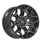 4PLAY 4P44 20x10 5x127 + 5x139.7 -18et Gloss Black Brushed with Tinted Clear Wheel