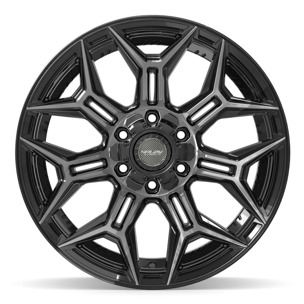 4PLAY 4P44 20x10 6x135 + 6x139.7 -18et Gloss Black Brushed with Tinted Clear Wheel - View 2