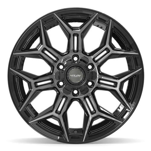 4PLAY 4P44 20x10 6x135 + 6x139.7 -18et Gloss Black Brushed with Tinted Clear Wheel - View 2