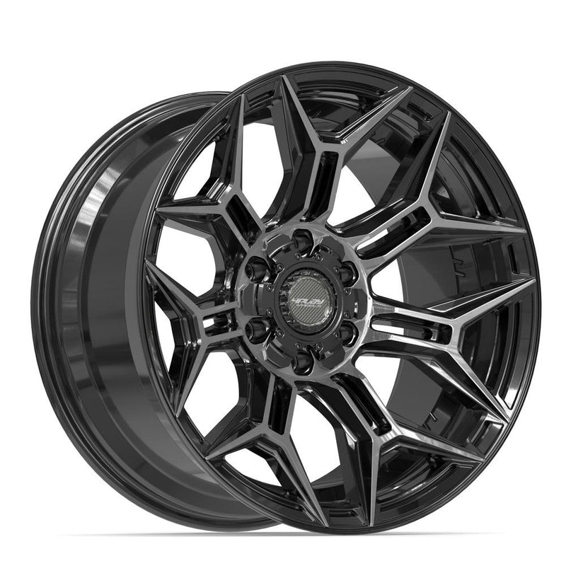 4PLAY 4P44 20x10 6x135 + 6x139.7 -18et Gloss Black Brushed with Tinted Clear Wheel
