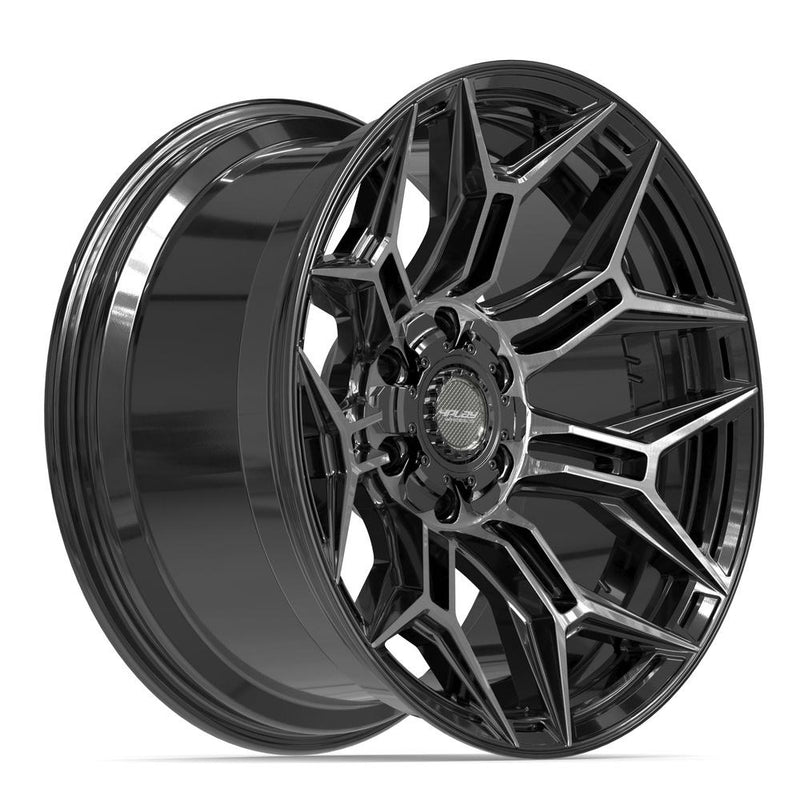 4PLAY 4P44 20x10 6x135 + 6x139.7 -18et Gloss Black Brushed with Tinted Clear Wheel - View 3