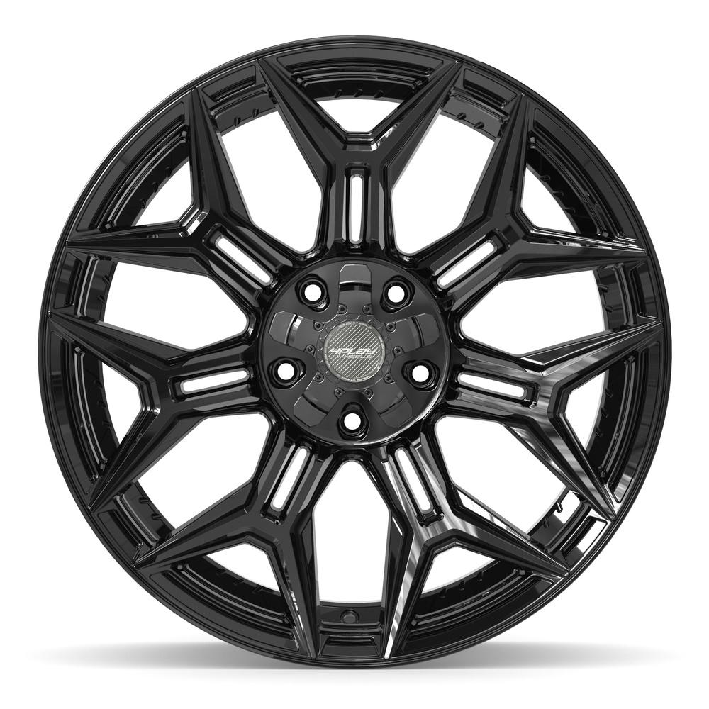 4PLAY 4P44 22x10 5x127 + 5x139.7 -18et Gloss Black Wheel - View 2