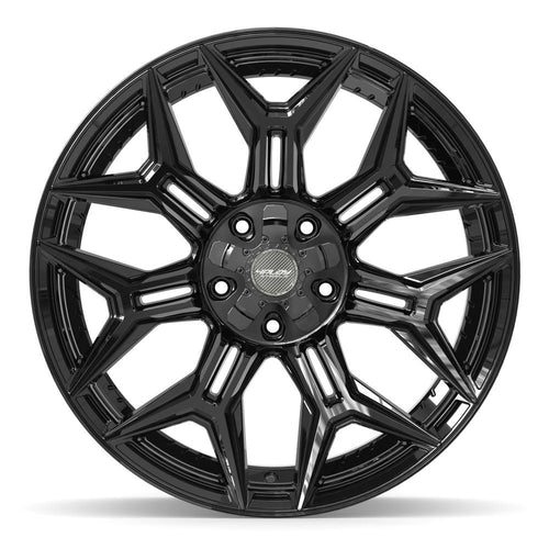 4PLAY 4P44 22x10 5x127 + 5x139.7 -18et Gloss Black Wheel - View 2