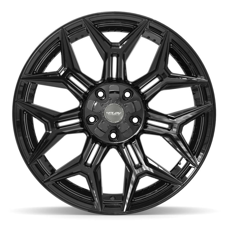 4PLAY 4P44 22x10 5x127 + 5x139.7 -18et Gloss Black Wheel - View 2