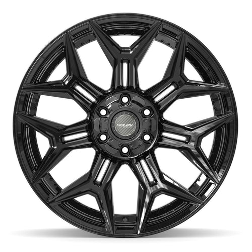 4PLAY 4P44 22x10 6x135 + 6x139.7 -18et Gloss Black Wheel - View 2
