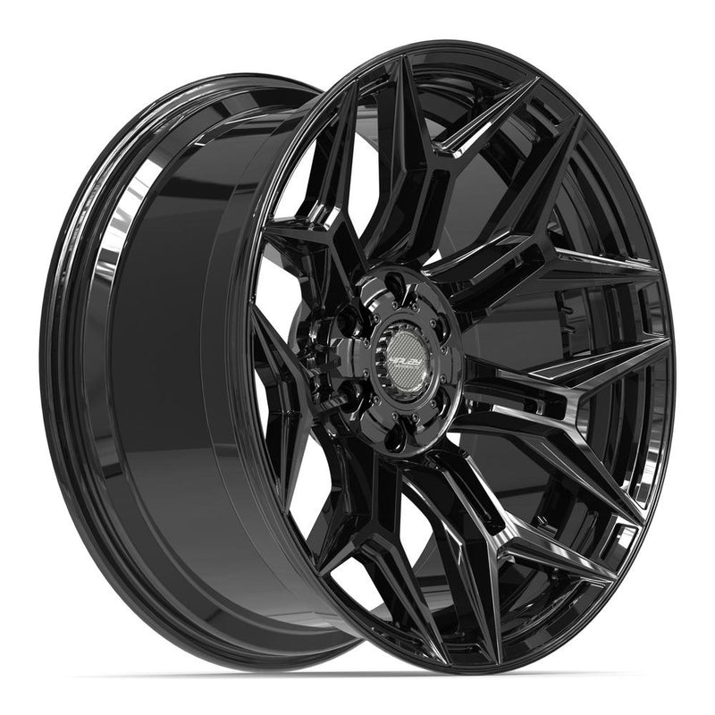 4PLAY 4P44 22x10 6x135 + 6x139.7 -18et Gloss Black Wheel - View 3