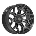 4PLAY 4P44 22x10 6x135 + 6x139.7 -18et Gloss Black Brushed with Tinted Clear Wheel