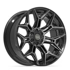 4PLAY 4P44 22x10 6x135 + 6x139.7 -18et Gloss Black Brushed with Tinted Clear Wheel