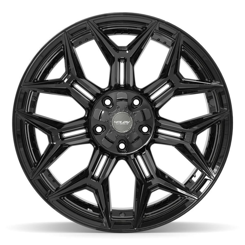 4PLAY 4P44 22x12 5x127 + 5x139.7 -44et Gloss Black Wheel - View 2