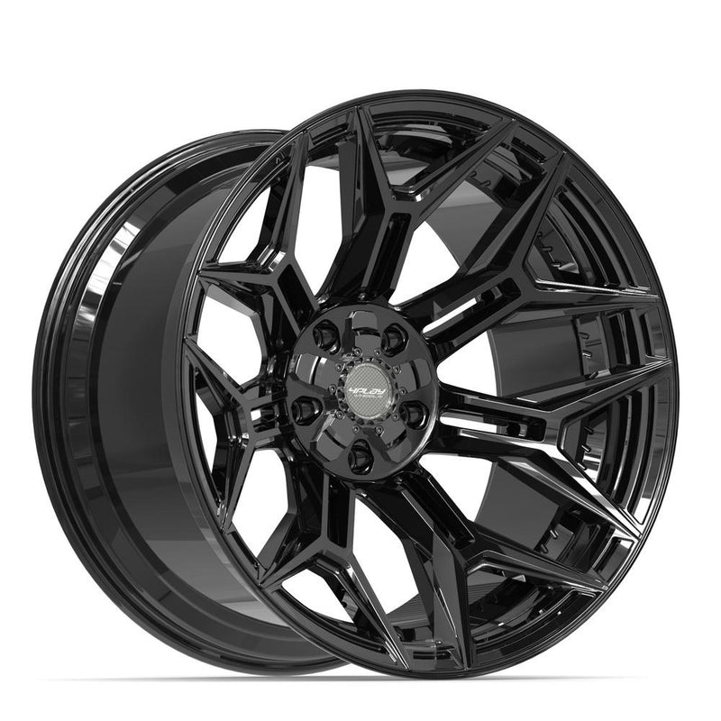 4PLAY 4P44 22x12 5x127 + 5x139.7 -44et Gloss Black Wheel