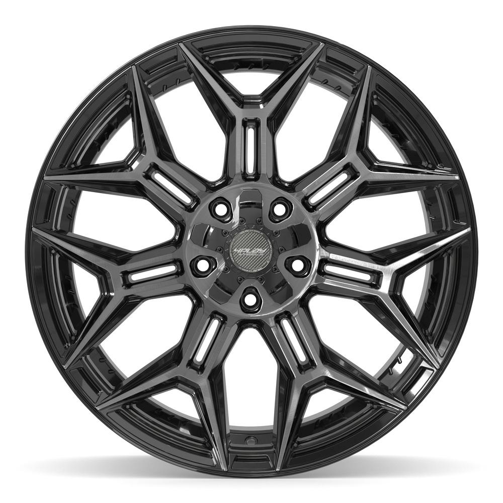 4PLAY 4P44 22x12 5x127 + 5x139.7 -44et Gloss Black Brushed with Tinted Clear Wheel - View 2
