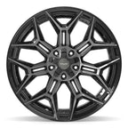 4PLAY 4P44 22x12 5x127 + 5x139.7 -44et Gloss Black Brushed with Tinted Clear Wheel - View 2