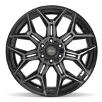 4PLAY 4P44 22x12 6x135 + 6x139.7 -44et Gloss Black Brushed with Tinted Clear Wheel - View 2