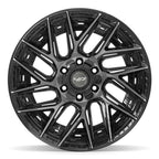 4PLAY 4P45 20x10 6x135 + 6x139.7 -18et Gloss Black Brushed with Tinted Clear Wheel - View 2