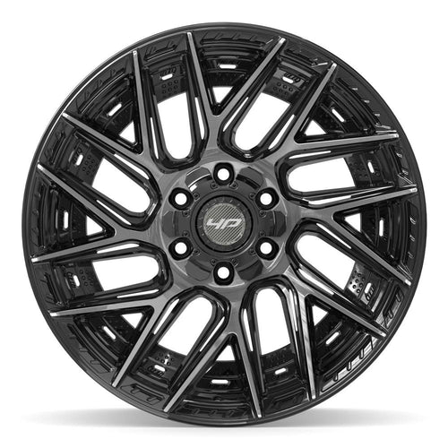 4PLAY 4P45 20x10 6x135 + 6x139.7 -18et Gloss Black Brushed with Tinted Clear Wheel - View 2