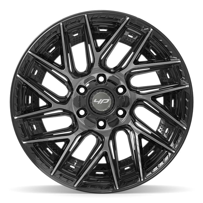 4PLAY 4P45 20x10 6x135 + 6x139.7 -18et Gloss Black Brushed with Tinted Clear Wheel - View 2