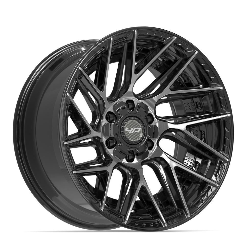 4PLAY 4P45 20x10 6x135 + 6x139.7 -18et Gloss Black Brushed with Tinted Clear Wheel