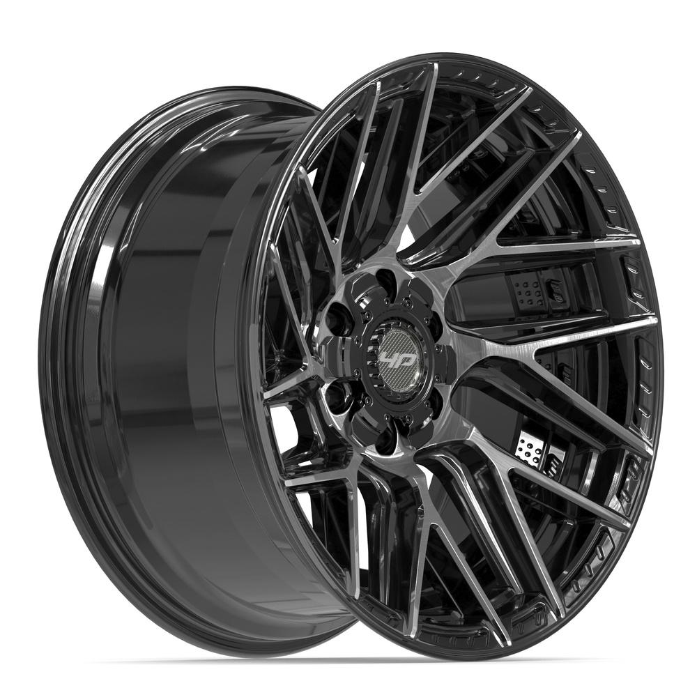 4PLAY 4P45 20x10 6x135 + 6x139.7 -18et Gloss Black Brushed with Tinted Clear Wheel - View 3