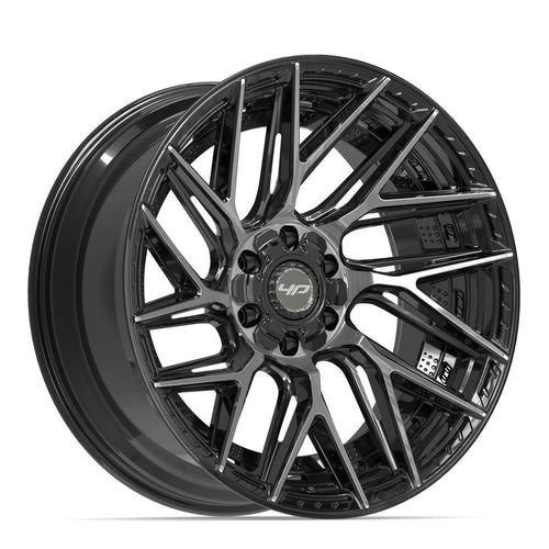 4PLAY 4P45 22x10 6x135 + 6x139.7 -18et Gloss Black Brushed with Tinted Clear Wheel