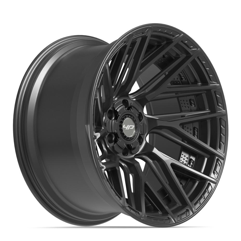 4PLAY 4P45 22x12 6x135 + 6x139.7 -44et Satin Black Wheel - View 3