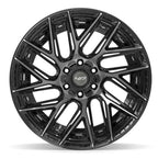 4PLAY 4P45 22x12 6x135 + 6x139.7 -44et Gloss Black Brushed with Tinted Clear Wheel - View 2