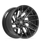 4PLAY 4P45 22x12 6x135 + 6x139.7 -44et Gloss Black Brushed with Tinted Clear Wheel