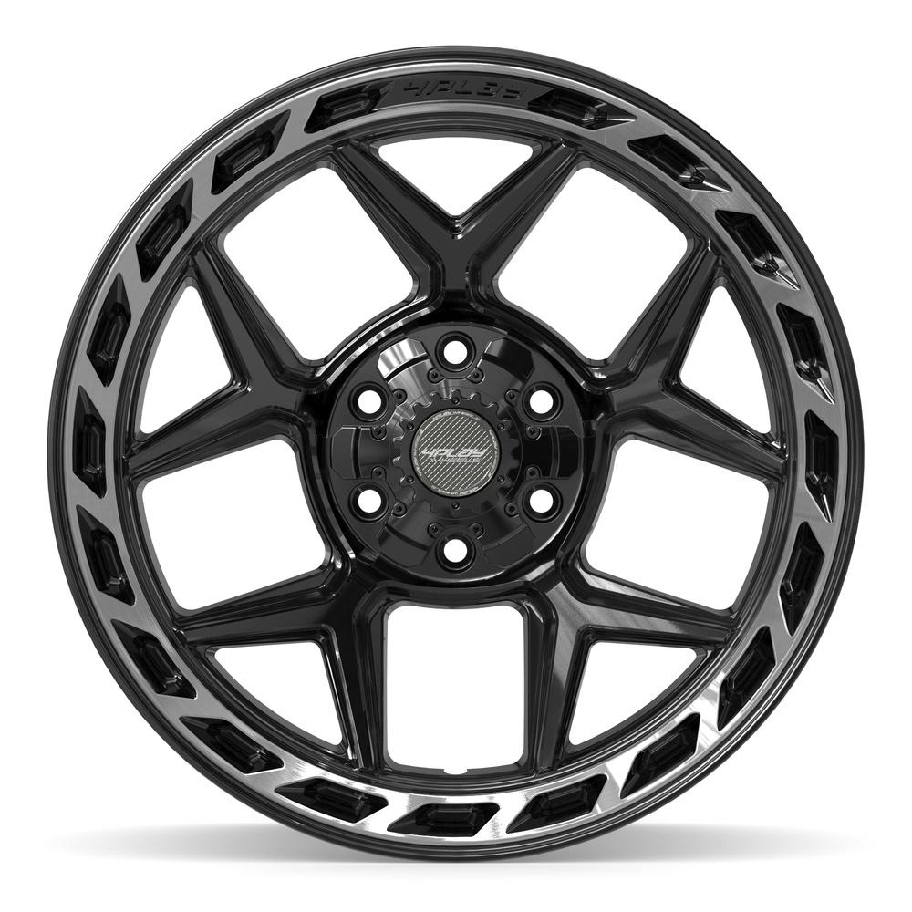 4PLAY 4P55 20x10 6x135 + 6x139.7 -18et Gloss Black Brushed with Tinted Clear Wheel - View 2