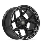 4PLAY 4P55 20x10 6x135 + 6x139.7 -18et Gloss Black Brushed with Tinted Clear Wheel