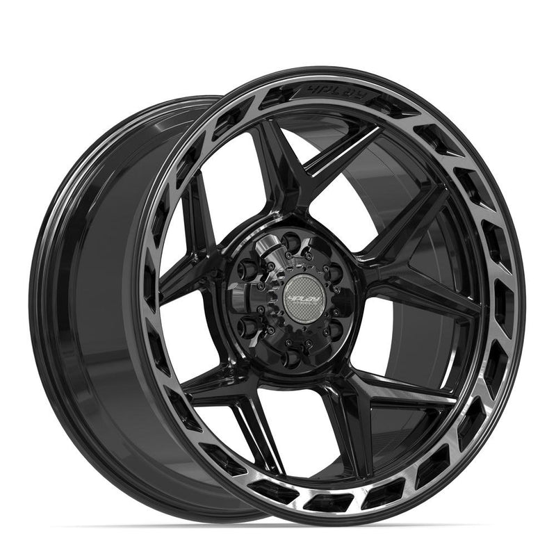 4PLAY 4P55 20x10 6x135 + 6x139.7 -18et Gloss Black Brushed with Tinted Clear Wheel