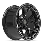 4PLAY 4P55 20x10 6x135 + 6x139.7 -18et Gloss Black Brushed with Tinted Clear Wheel - View 3
