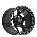4PLAY 4P55 20x12 5x127 + 5x139.7 -44et Gloss Black Brushed with Tinted Clear Wheel