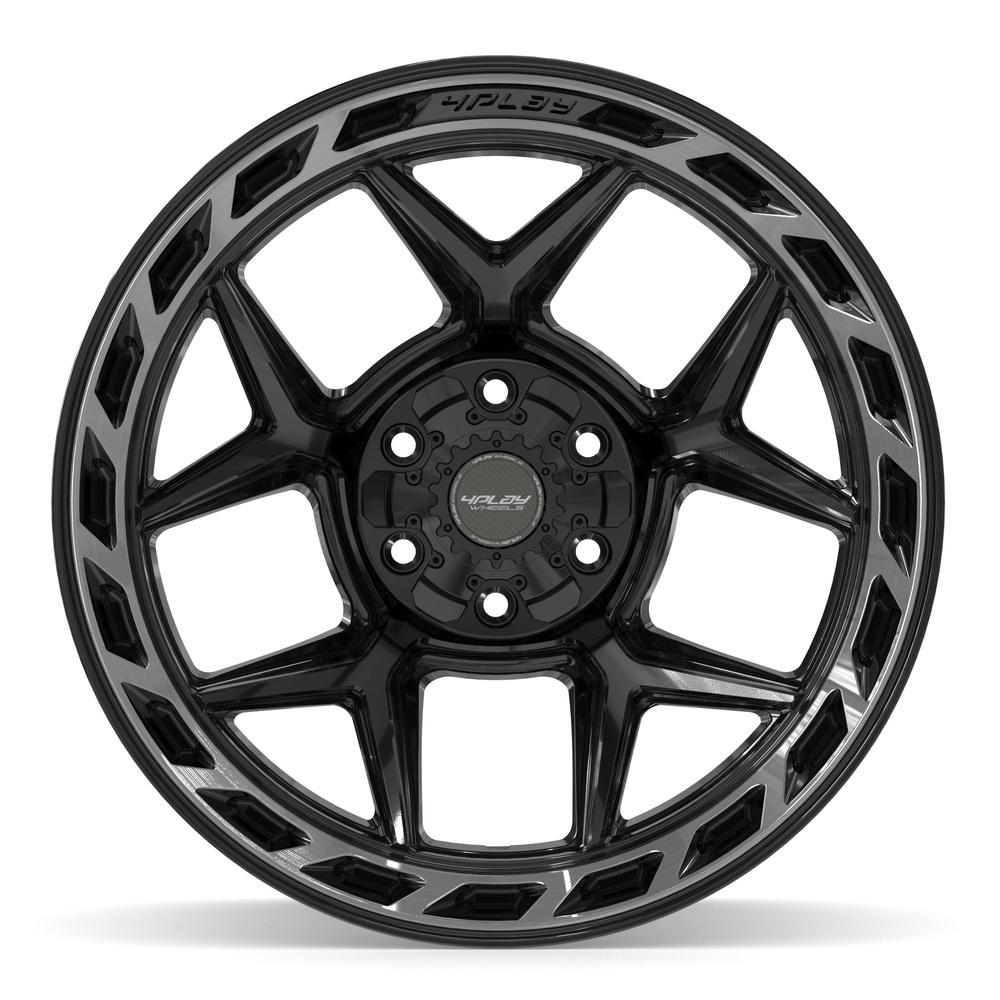4PLAY 4P55 20x12 6x135 + 6x139.7 -44et Gloss Black Brushed with Tinted Clear Wheel - View 2