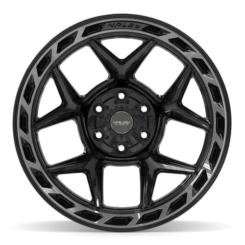 4PLAY 4P55 20x12 6x135 + 6x139.7 -44et Gloss Black Brushed with Tinted Clear Wheel - View 2
