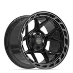 4PLAY 4P55 20x12 6x135 + 6x139.7 -44et Gloss Black Brushed with Tinted Clear Wheel