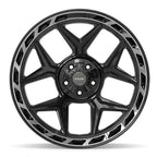 4PLAY 4P55 22x10 5x127 + 5x139.7 -18et Gloss Black Brushed with Tinted Clear Wheel - View 2