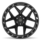 4PLAY 4P55 24x12 6x135 + 6x139.7 -44et Gloss Black Brushed with Tinted Clear Wheel - View 2