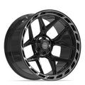4PLAY 4P55 24x12 6x135 + 6x139.7 -44et Gloss Black Brushed with Tinted Clear Wheel