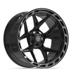 4PLAY 4P55 24x12 6x135 + 6x139.7 -44et Gloss Black Brushed with Tinted Clear Wheel